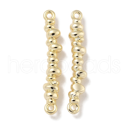 Brass Chip Beaded Connector Charms KK-P284-08G-02-1