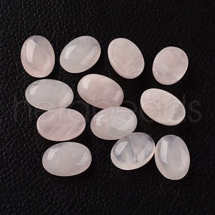 Oval Natural Rose Quartz Cabochons G-I171-13x18mm-01-1