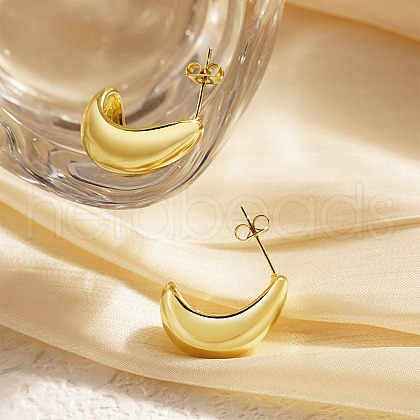 304 Stainless Steel Teardrop Stud Earrings BN7669-1-1