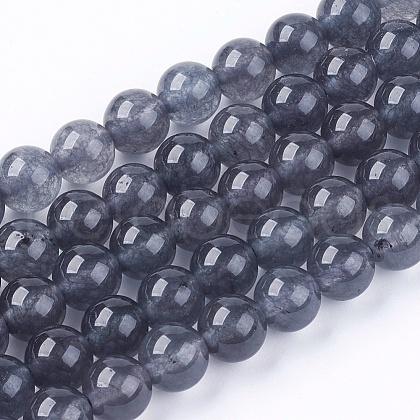 Natural Jade Bead Strands G-R165-8mm-12-1