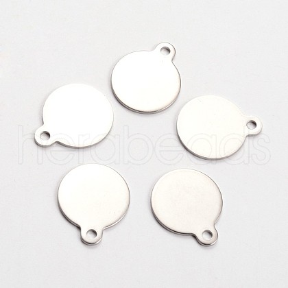 Stainless Steel Stamping Blank Tag Pendants STAS-L166-01-1