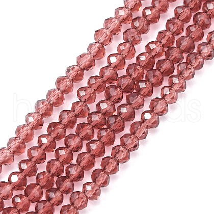 Transparent Glass Beads Strands X-GLAA-R135-2mm-18-1