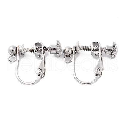 Non-Tarnish 316 Stainless Steel Clip-on Earring Findings X-STAS-K274-09P-1
