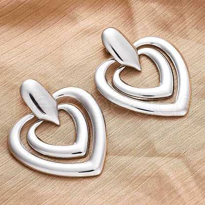 304 Stainless Steel Stud Earrings EJEW-Z098-10P-1