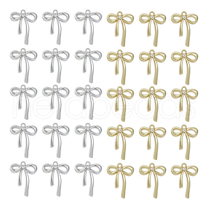 GOMAKERER 32Pcs 2 Colors Alloy Pendants FIND-GO0001-50-1
