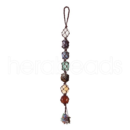 Handmade Natural Gemstone Hanging Ornament PW-WG61146-01-1