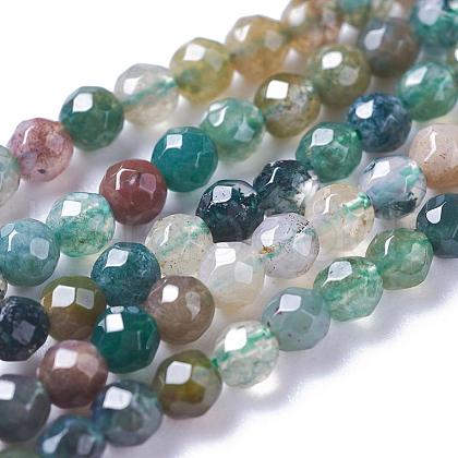 Natural Indian Agate Bead Strands G-A129-3mm-03-1