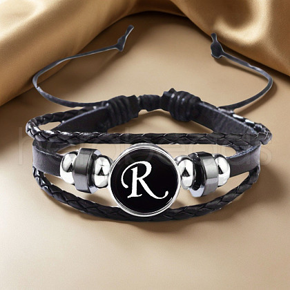 Adjustable Imitation Leather Cord Multilayer Bracelets WGB28DF-18-1