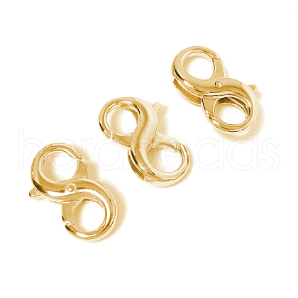 Brass Double Opening Lobster Claw Clasps KK-CJC0006-01LG-1