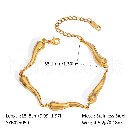 Stainless Steel Link Bracelets for Women RL7382-2-1