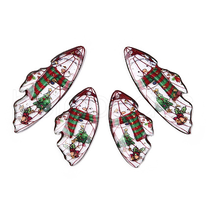 Christmas Theme Epoxy Resin Pendants X1-RESI-TAC0021-99E-1