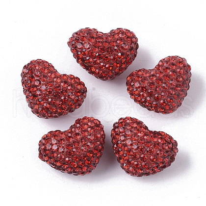 Polymer Clay Rhinestone Beads RB-S055-25-1