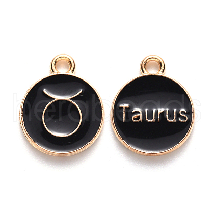 Alloy Enamel Pendants X-ENAM-S124-01A-08C-1