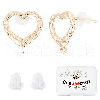 Beebeecraft 16Pcs Brass Stud Earring Findings KK-BBC0004-56-1