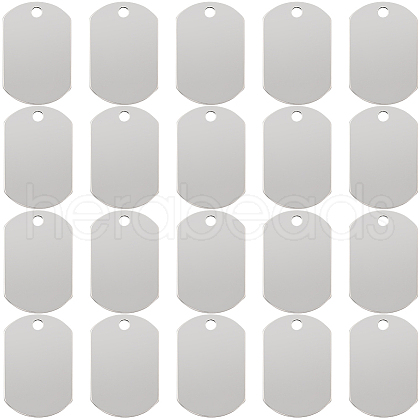 SUNNYCLUE 201 Stainless Steel Stamping Blank Tag Pendants STAS-SC0008-97P-01-1