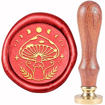 Brass Wax Seal Stamp AJEW-WH0337-002-1