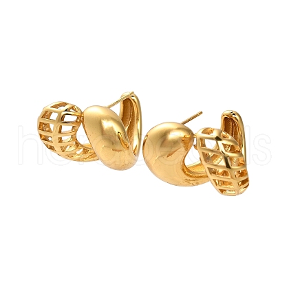 304 Stainless Steel Stud Earrings EJEW-P316-06G-1