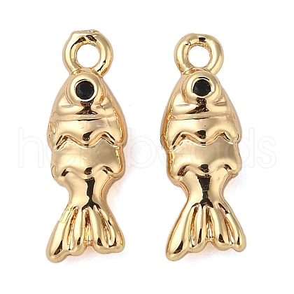 Brass Micro Pave Cubic Zirconia Pendants KK-U045-14G-1