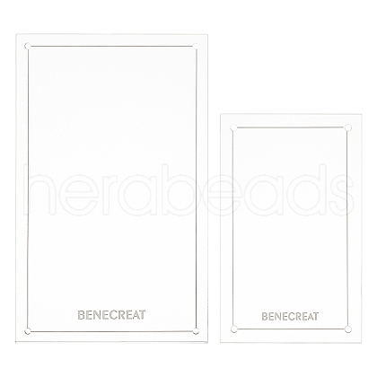 BENECREAT 2Pcs 2 Sizes Custom Acrylic Measuring Tools Sets DIY-BC0014-14-1