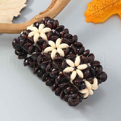 Bohemia & Ethnic Style Wood Stretch Bracelets for Women WG33998-09-1