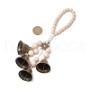 Iron Bell & Tibetan Style Alloy Pendant Decorations HJEW-JM003371-04-3