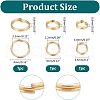  3Pcs 3 Styles Brass Split Rings FIND-NB0004-96-2