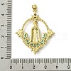 Brass Micro Pave Colorful Cubic Zirconia Pendants KK-H472-51E-G-3