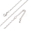 Brass Link Chain Necklaces for Women NJEW-D302-12P-3