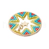 Seed Beads Beaded Charms PALLOY-MZ00340-4