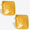 Elegant 304 Stainless Steel Textured Square Stud Earrings QF1514-2-2