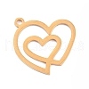 Ion Plating(IP) 201 Stainless Steel Pendants STAS-K003-03G-2