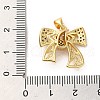 Rack Plating Brass Micro Pave Clear Cubic Zirconia Pendants KK-A206-05J-G-3