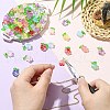 90Pcs 9 Colors Glass Pendants PALLOY-CJ00057-5