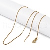 Ion Plating(IP) 201 Stainless Steel Chain Necklaces NJEW-P309-28G-2