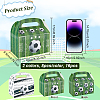 Olycraft 16Pcs 2 Colors Football Print Paper Boxes with Handle Hole CON-OC0001-62-2
