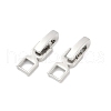 Rack Plating Brass Fold Over Clasps KK-A224-25B-P-1