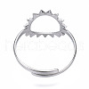 Non-Tarnish 304 Stainless Steel Sun Open Cuff Ring RJEW-T023-84P-2