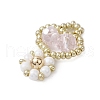 Seed Beads Beaded Charms PALLOY-MZ00312-03-3