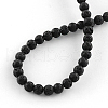 Natural Dyed Lava Rock Gemstone Round Bead Strands G-R293-02-2