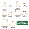 AHADEMAKER 100Pcs 5 Style Unfinished Wood Linking Rings WOOD-GA0001-30-2