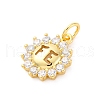 Brass Micro Pave Cubic Zirconia Pendants KK-D325-41G-2