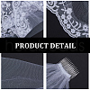 Polyester Long Mesh Tulle Bridal Veils with Combs OHAR-WH0029-09A-6