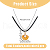 30Pcs 5 Color Zinc Alloy Enamel Shell Shape Pendant Necklaces Set with ABS Plastic Imitation Pearl Beaded NJEW-AB00020-9