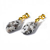Natural Sesame Jasper Pendants G-Q998-008F-3