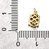 Brass Glass Charms KK-V011-33G-3