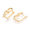 Brass Hoop Earring Findings KK-N267-25G-2