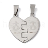 201 Stainless Steel Pendants STAS-Q342-42P-1