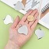 Non-Tarnish 201 Stainless Steel Heart Stamping Blank Tag Pendants STAS-S030-13-4