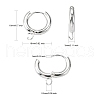 201 Stainless Steel Huggie Hoop Earring Findings STAS-P283-01C-S-3