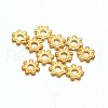 Light Gold Plated Alloy Daisy Spacer Beads X-PALLOY-E385-04KCG-1